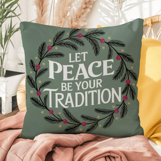 Let Peace Fill Your Heart Throw Pillow - Gentle Christmas décor for serenity and joy