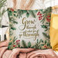 Grow Through What You Go Through Throw Pillow - Encouraging holiday pillow for healing