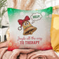 Jingle All the Way to Therapy Throw Pillow - Christmas humor mental health home décor pillow
