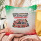 Resting Grinch Face, but Actually Just Overwhelmed Throw Pillow - Funny holiday humor pillow