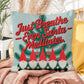 Just Breathe - Even Santa Meditates Throw Pillow - Funny calm Christmas pillow for relaxation