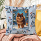 Pomeranian Chocolate & Tan Pillow - Winter Pom pillow, festive dog lover throw, indoor accent decor