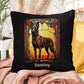 Belgian Malinois (Red Sable) Indoor/Outdoor Pillow - Personalized Stained Glass Dog Tribute & Comfort Gift