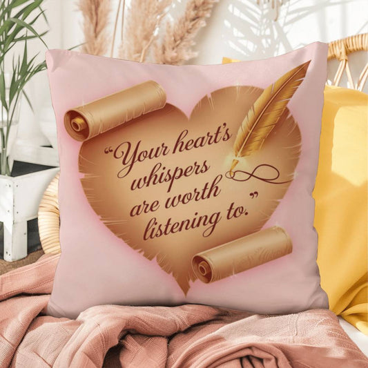 Your Heart's Whispers Are Worth Listening To: Indoor/Outdoor Pillow Self-Care for Relaxation, Mindfulness & Emotional Wellness