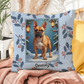 French Bulldog Fawn Pillow - Seasonal Frenchie throw pillow, indoor winter dog home accent