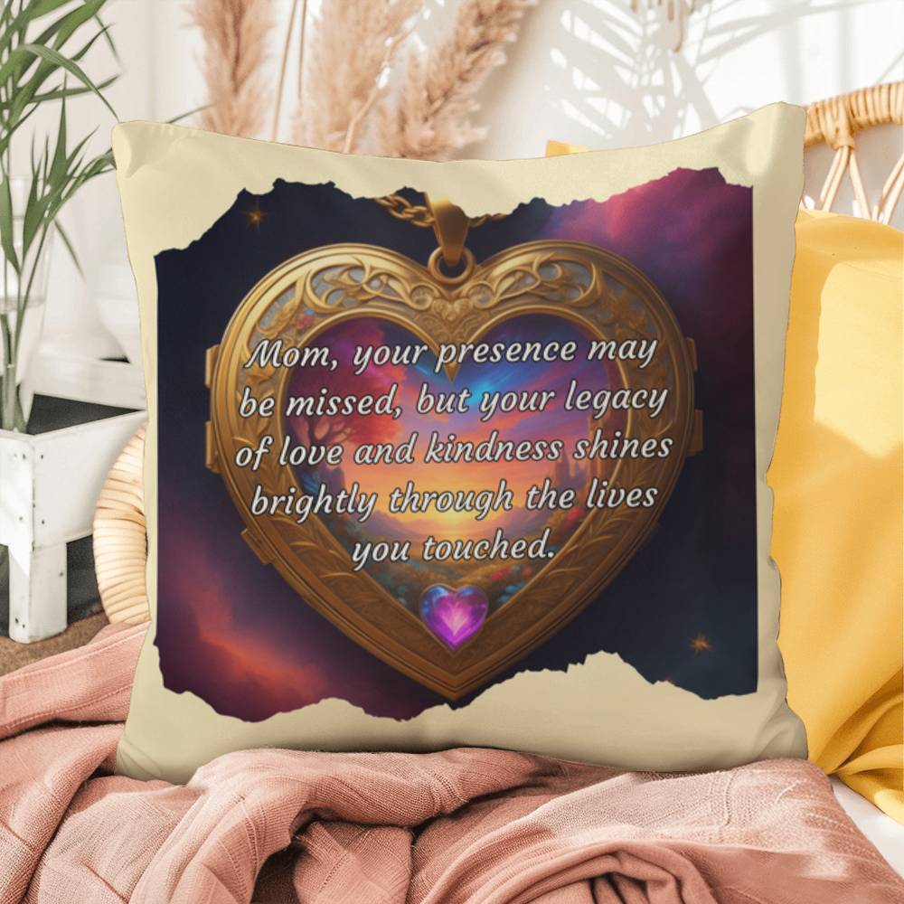 Legacy Of Love: Mom’s Legacy Indoor/Outdoor Pillow - Memorial Gift, Grief Support, Tribute for Mother’s Day or Loss of Mom