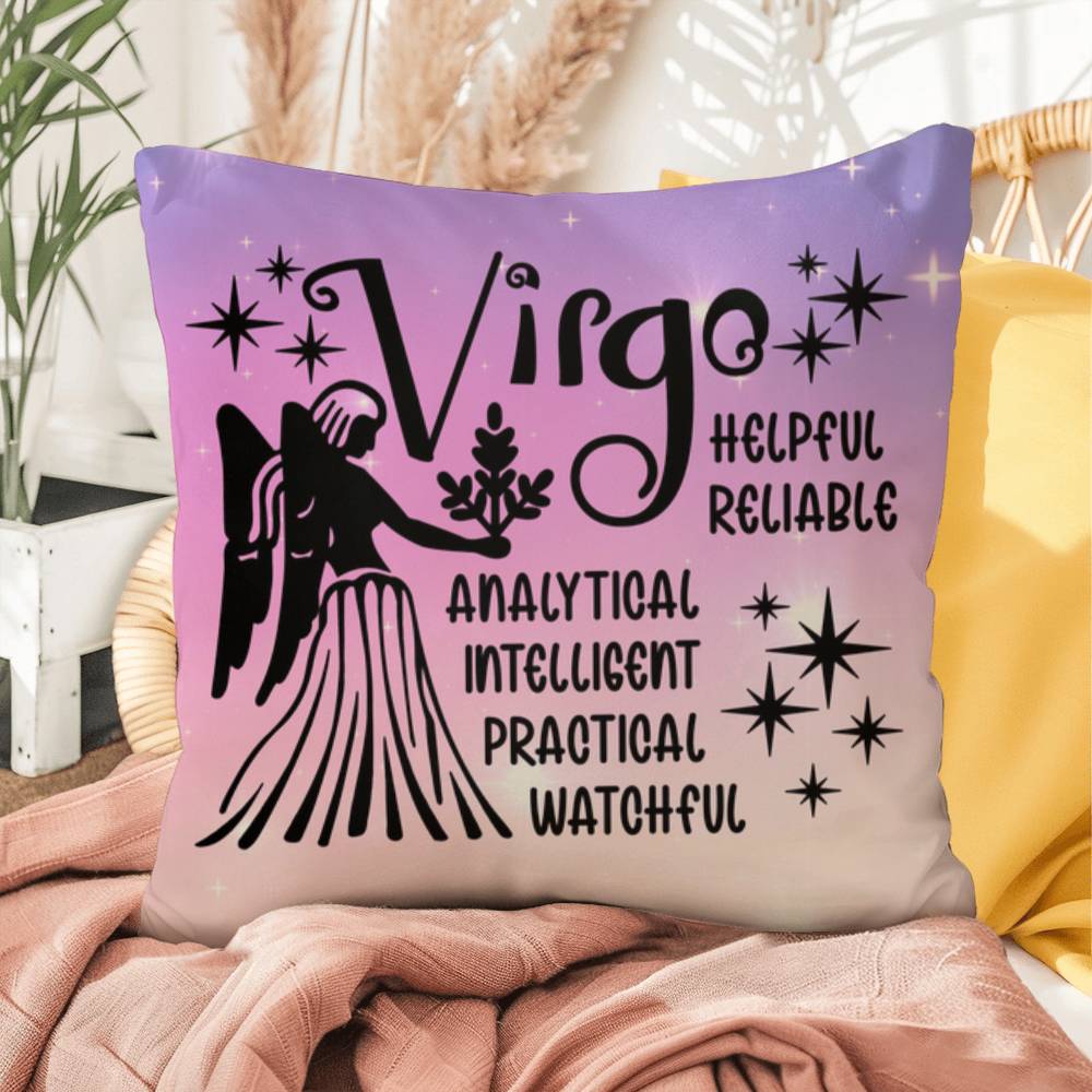 Virgo Indoor/Outdoor Pillow – Zodiac Astrology Decor, Boho Accent for Home & Patio