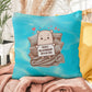 "I’m In A Relationship With My Bed" indoor/outdoor pillow, custom throw cushion for comfort, anxiety relief, and self-care.
