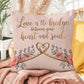 Love Is The Bridge Between Your Heart And Soul: Indoor/Outdoor Pillow Self-Care for Relaxation, Mindfulness & Emotional Wellness
