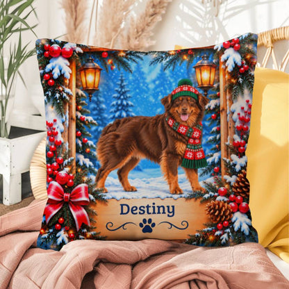 Australian Shepherd (Red & Copper Bi Coat) - Personalized Throw Pillow for a Cozy Dog-Loving Home