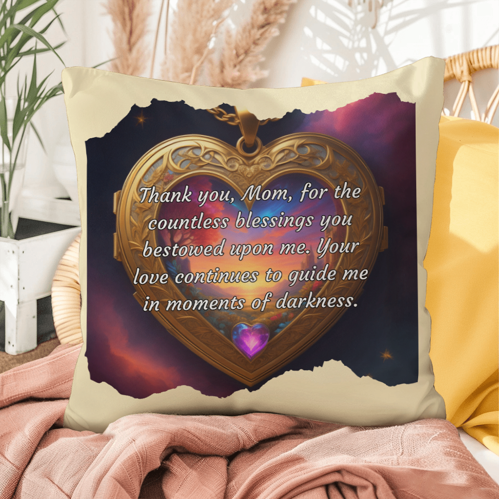 Countless Blessings: Mom’s Legacy Indoor/Outdoor Pillow - Memorial Gift, Grief Support, Tribute for Mother’s Day or Loss of Mom