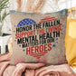 Honor the Fallen personalized indoor outdoor pillow for veteran remembrance, Memorial Day tribute, and PTSD awareness