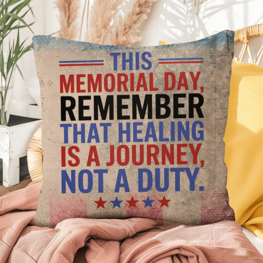 This Memorial Day, Let’s Remember personalized pillow for PTSD tribute, Memorial Day remembrance, and honoring veterans