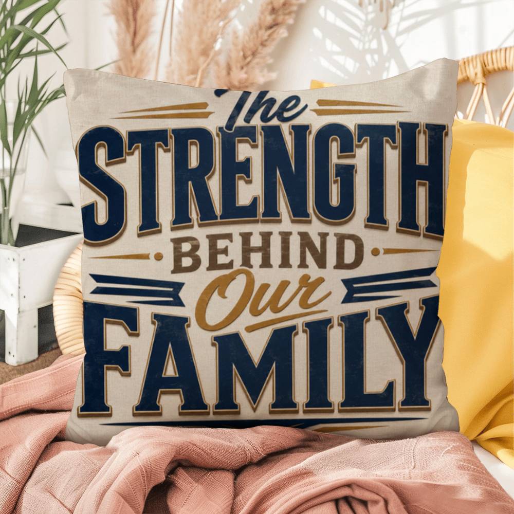 Shop our premium the strength behind our family throw pillow from MySisterIsASurvivor.