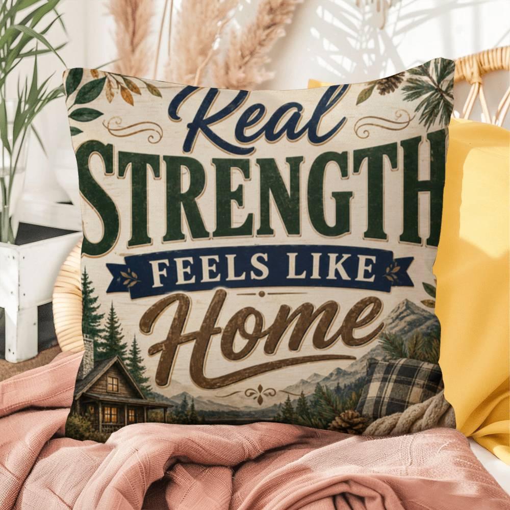Shop our premium real strength feels like home throw pillow from MySisterIsASurvivor.