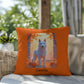 White German Shepherd pillow, personalized indoor outdoor GSD cushion, durable accent - MySisterIsASurvivor