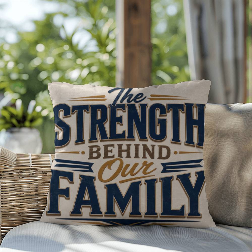 Shop our premium the strength behind our family throw pillow from MySisterIsASurvivor.