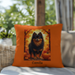 Pomeranian Black & Tan Coat Pillow, Custom Indoor Outdoor Dog Cushion, Cute Pet Accent