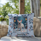 French Bulldog White Pillow - Holiday Frenchie throw pillow, indoor cozy dog accent pillow