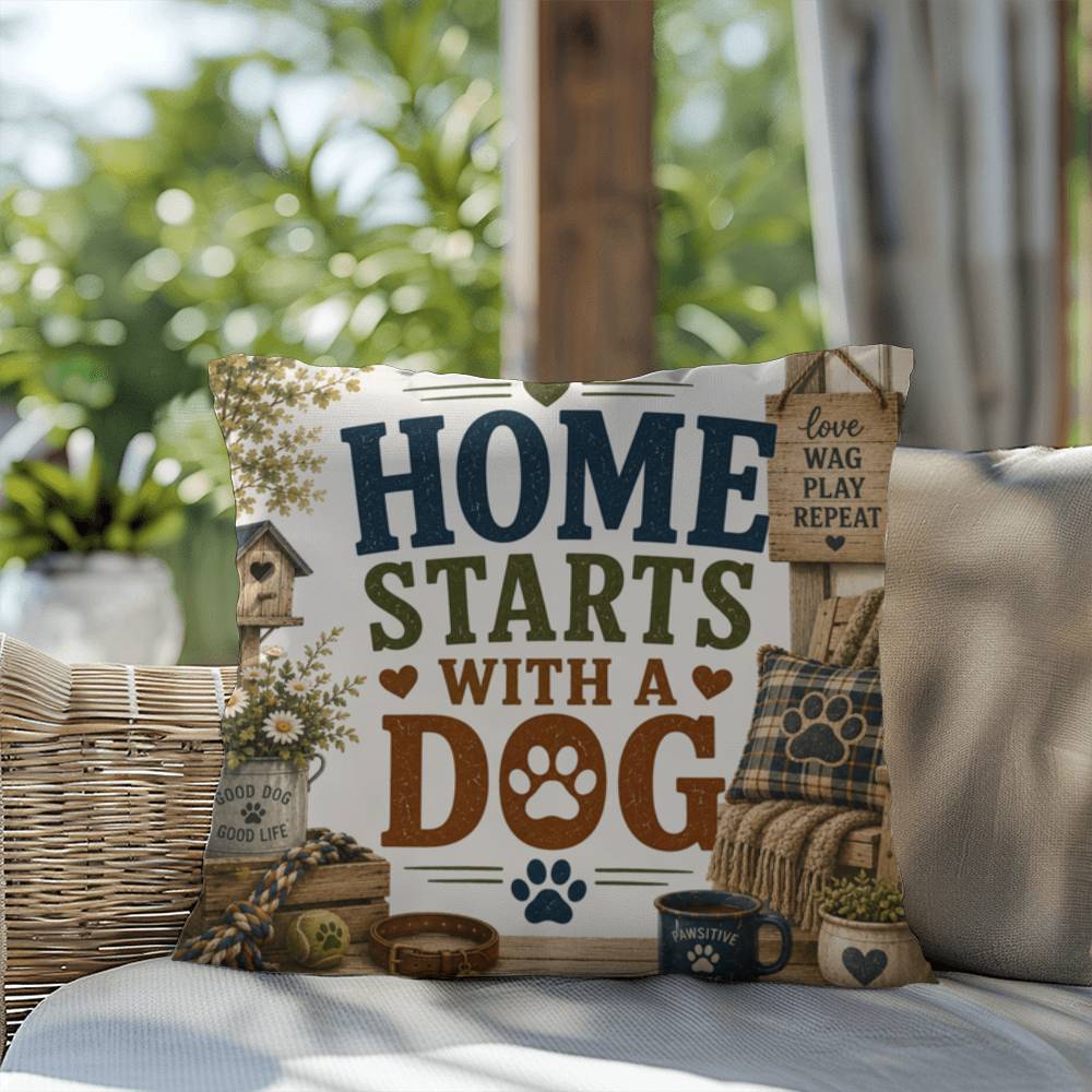 Shop our premium home starts with a dog throw pillow from MySisterIsASurvivor.