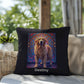 Light Cream Golden Retriever indoor/outdoor pillow, custom dog lover throw pillow for home