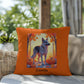 German Shepherd Black & Silver Coat Pillow, Custom Indoor Outdoor Dog Cushion for Dog Lovers