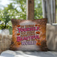 Inspirational indoor/outdoor throw pillow with “By Being Yourself” for mental health awareness