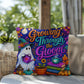 Growing Through The Gloom Halloween Throw Pillow - Trauma Recovery Survivor Gift