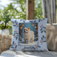 Pomeranian White & Cream Pillow - Cozy Pom pillow, winter dog throw, indoor seasonal accent