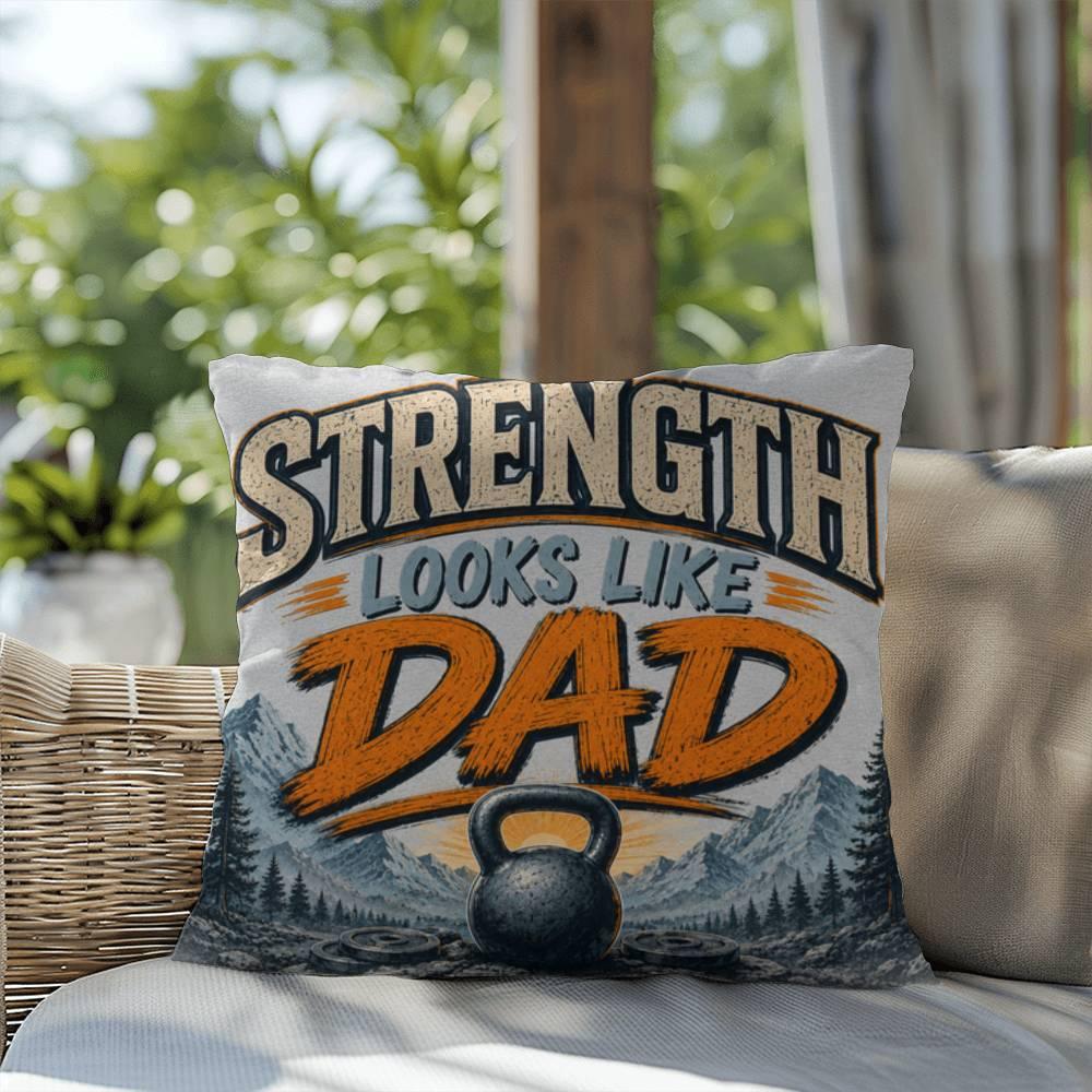 Shop our premium strength looks like dad throw pillow from MySisterIsASurvivor.