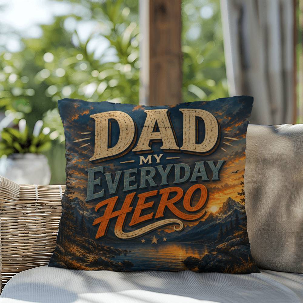Shop our premium dad my everyday hero throw pillow from MySisterIsASurvivor.