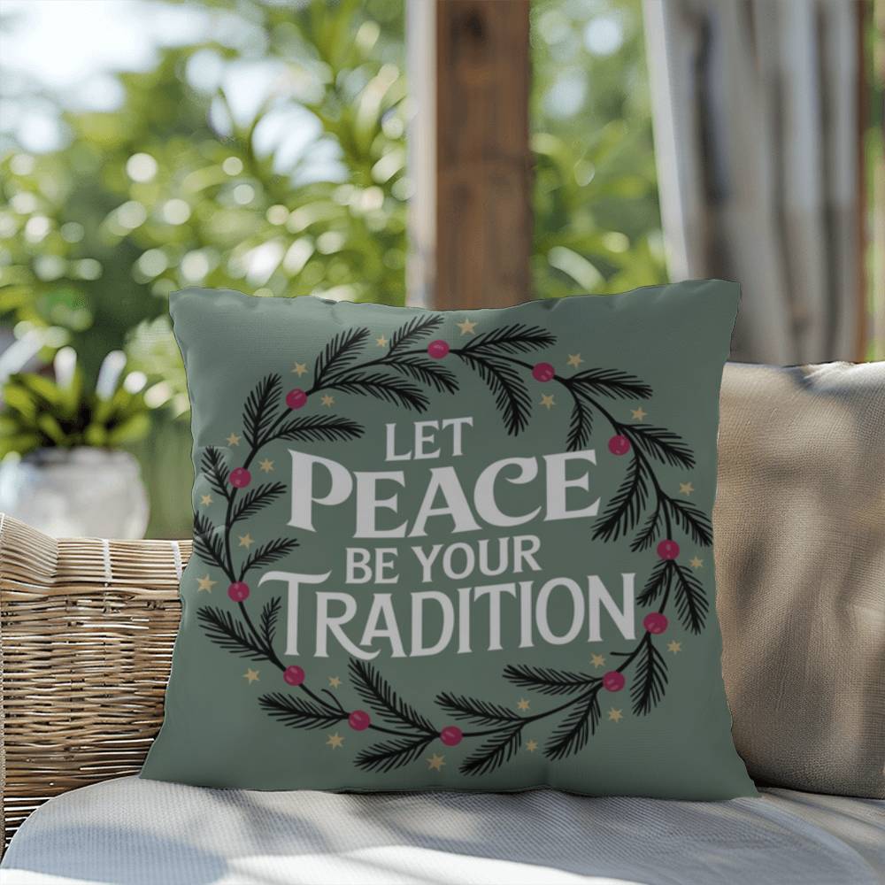 Let Peace Fill Your Heart Throw Pillow - Gentle Christmas décor for serenity and joy