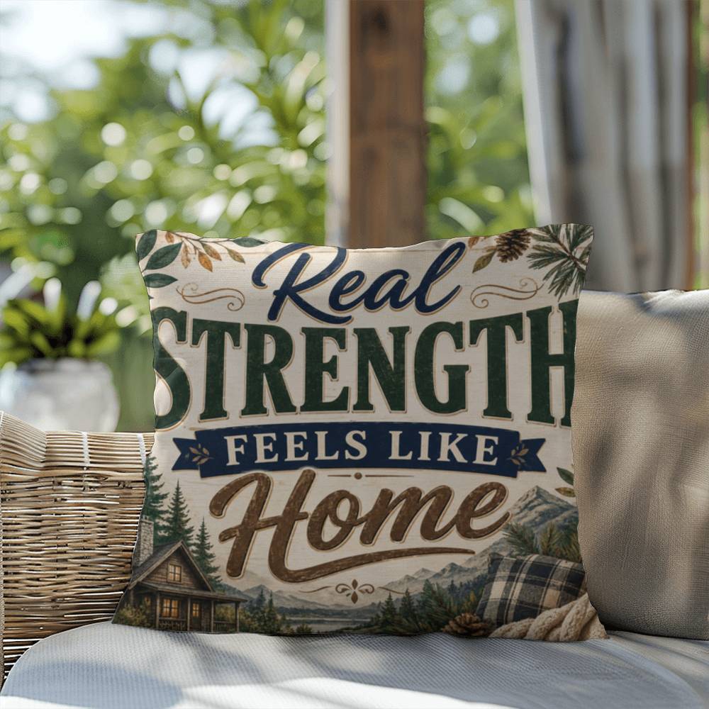 Shop our premium real strength feels like home throw pillow from MySisterIsASurvivor.