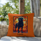 Black Rottweiler pillow, personalized indoor outdoor dog cushion for Rottie home accent - MySisterIsASurvivor