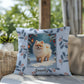 Pomeranian Cream Pillow - Holiday Pom pillow, seasonal dog throw, indoor/outdoor home accent
