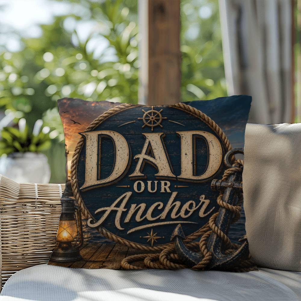 Shop our premium dad our anchor throw pillow from MySisterIsASurvivor.