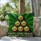 Faith, Love, Peace, Healing, Courage Throw Pillow - Motivational Christmas décor for inner peace