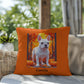 White French Bulldog pillow, personalized indoor outdoor dog cushion, custom Frenchie decor - MySisterIsASurvivor