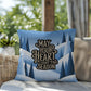 May Your Heart Be Light This Season Throw Pillow - Serene Christmas pillow for reflection