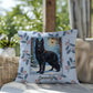 German Shepherd Black Pillow - Winter German Shepherd pillow, personalized dog throw, home decor accent