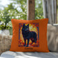 Black Siberian Husky pillow amber eyes, personalized indoor outdoor dog cushion for Husky lovers - MySisterIsASurvivor