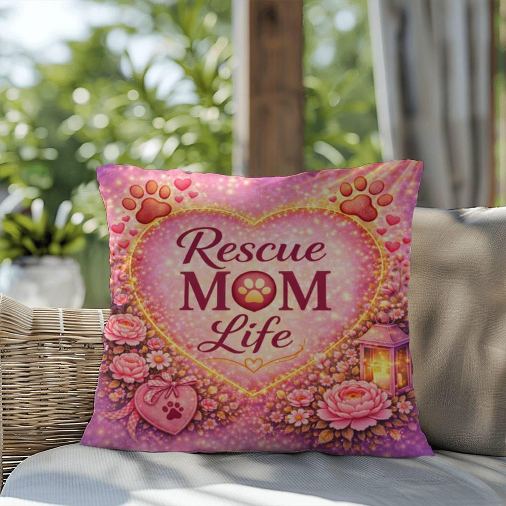 Shop our premium rescue mom life throw pillow from MySisterIsASurvivor.