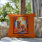 Golden Retriever pillow, custom indoor outdoor dog cushion, water-resistant accent - MySisterIsASurvivor