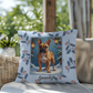 French Bulldog Fawn Pillow - Seasonal Frenchie throw pillow, indoor winter dog home accent