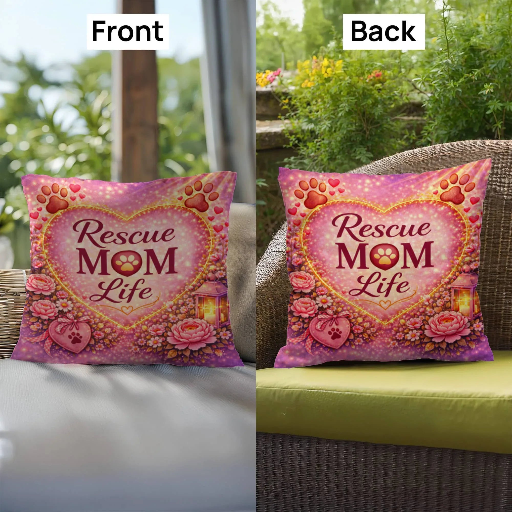 Shop our premium rescue mom life throw pillow from MySisterIsASurvivor.