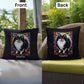 Pomeranian (Black and White) Indoor/Outdoor Pillow - Personalized Stained Glass Dog Tribute & Comfort Gift