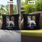 German Shepherd (White) Indoor/Outdoor Pillow - Personalized Stained Glass Dog Tribute & Comfort Gift