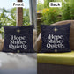 Hope Shines Quietly Throw Pillow - Peaceful Christmas accent for reflection and serenity