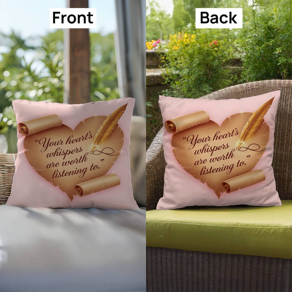 Your Heart's Whispers Are Worth Listening To: Indoor/Outdoor Pillow Self-Care for Relaxation, Mindfulness & Emotional Wellness