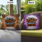Decorative indoor/outdoor pillow with “Be The Rainbow” affirmation for mental health and cozy fall décor